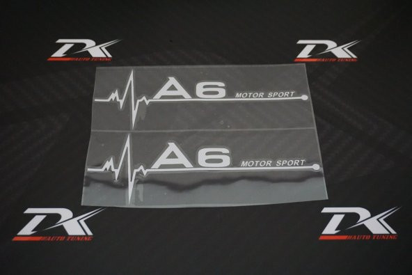 Audi A6 Motor Sport Kelebek Cam Sticker 2 Li Set - 2