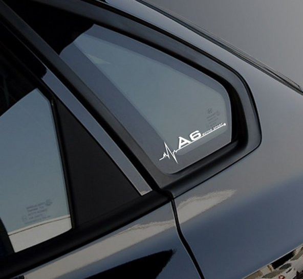 Audi A6 Motor Sport Kelebek Cam Sticker 2 Li Set - 3