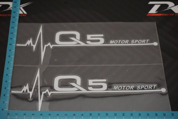 Audi Q5 Motor Sport Kelebek Cam Sticker 2 Li Set - 5