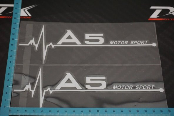 Audi A5 Motor Sport Kelebek Cam Sticker 2 Li Set - Resim 5