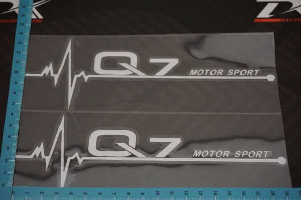 Audi Q7 Motor Sport Kelebek Cam Sticker 2 Li Set - Resim 5
