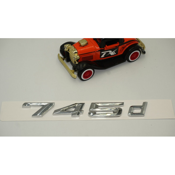 Bmw 745d Bagaj Krom Metal 3M 3D Yazı Logo - 3