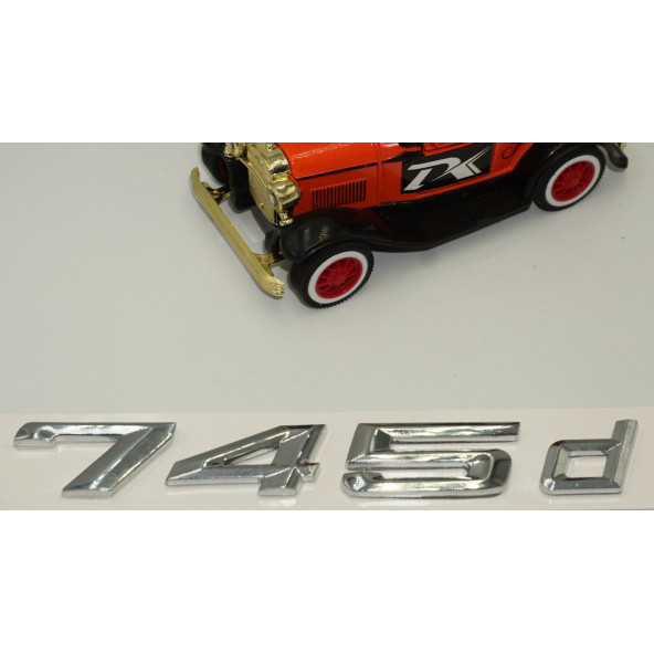 Bmw 745d Bagaj Krom Metal 3M 3D Yazı Logo - 4