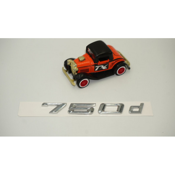 Bmw 750d Bagaj Krom Metal 3M 3D Yazı Logo - 2