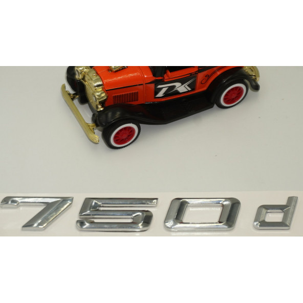 Bmw 750d Bagaj Krom Metal 3M 3D Yazı Logo - 4