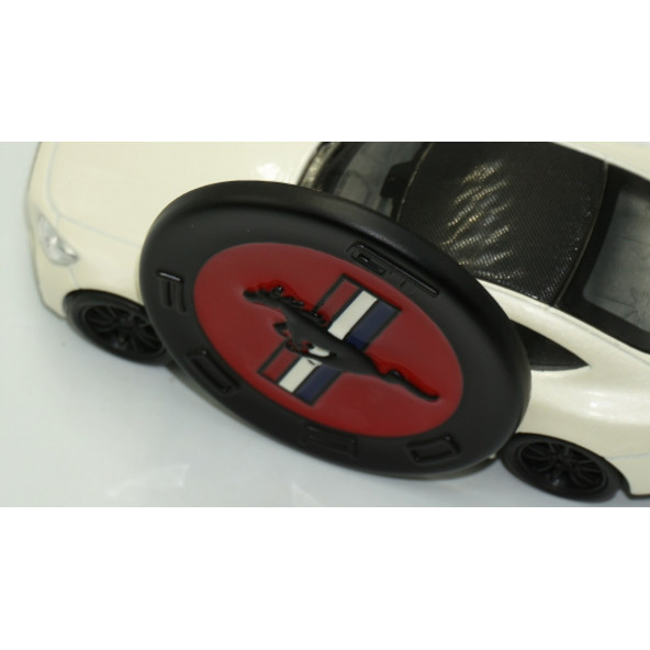 DK Ford Mustang 2.3T GT500 Kırmızı Siyah Metal Bagaj Logo Arma Amblem - 4
