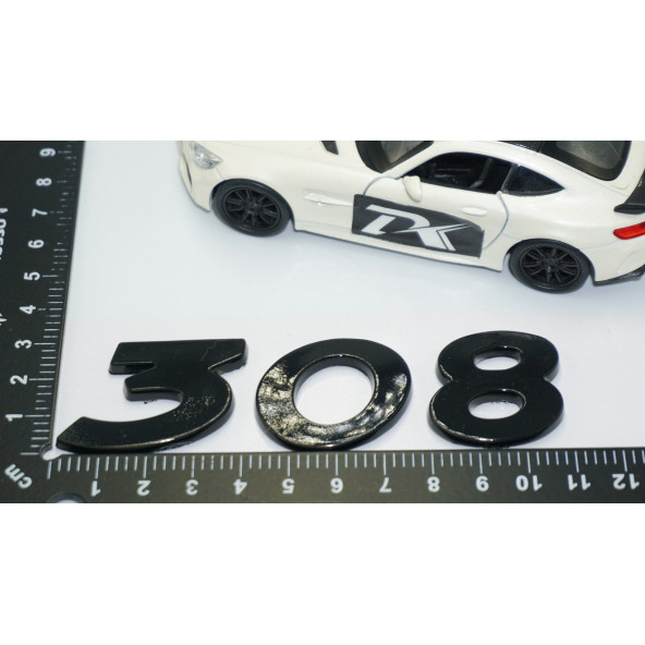 DK Tuning Peugeot 308 Bagaj 3M 3D Parlak Siyah ABS Logo Amblem - 4