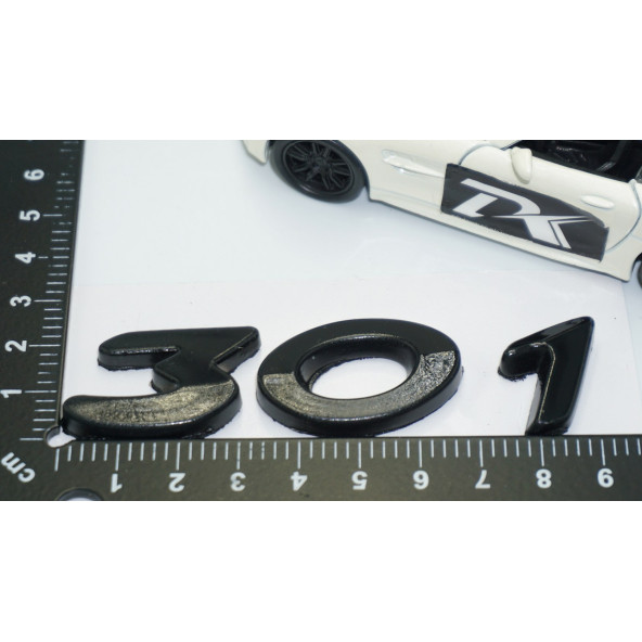 DK Tuning Peugeot 301 Bagaj 3M 3D Parlak Siyah ABS Logo Amblem - Resim 4