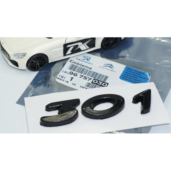 DK Tuning Peugeot 301 Bagaj 3M 3D Parlak Siyah ABS Logo Amblem - Resim 5