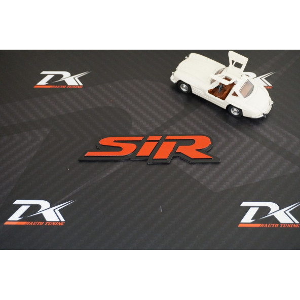 DK Tuning SiR Bagaj Kırmızı Siyah Metal Yazı Logo Honda İle Uyumlu - Resim 2