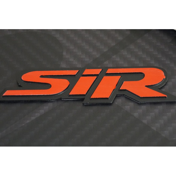 DK Tuning SiR Bagaj Kırmızı Siyah Metal Yazı Logo Honda İle Uyumlu - Resim 4