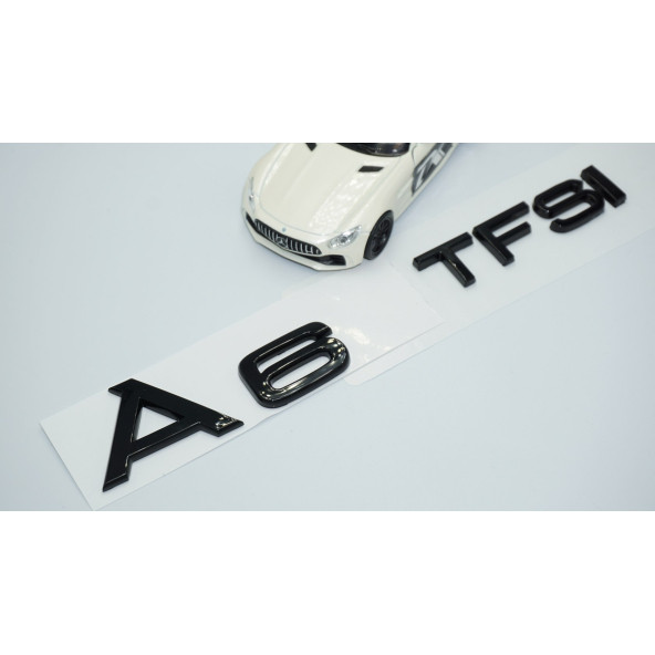 DK Tuning Audi A6 TFSi Parlak Siyah ABS 3M 3D Bagaj Yazı Logo - 3
