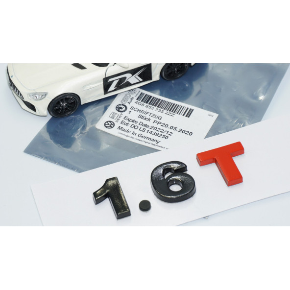 DK Tuning 1.6T Bagaj Siyah Kırmızı Yazı Logo Volkswagen İle Uyumlu - 5