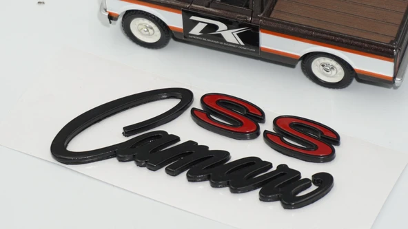 DK Tuning SS Camaro Siyah Kırmızı Yazı Logo Arma Chevrolet ile Uyumlu - Resim 5