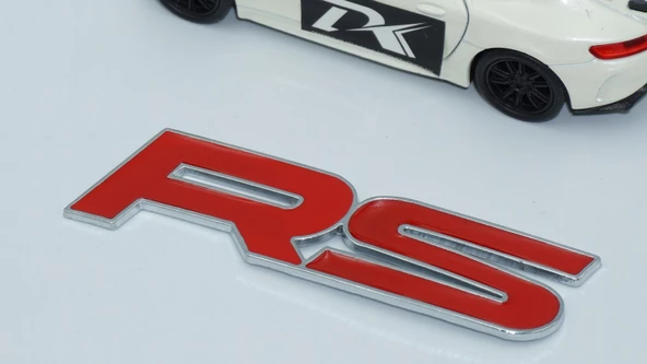 DK Tuning RS Kırmızı Metal Bagaj Yazı Logo Amblem Honda İle Uyumlu - 3