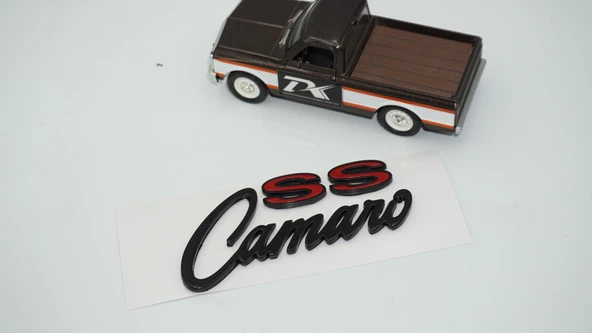 DK Tuning SS Camaro Siyah Kırmızı Yazı Logo Arma Chevrolet ile Uyumlu - Resim 4