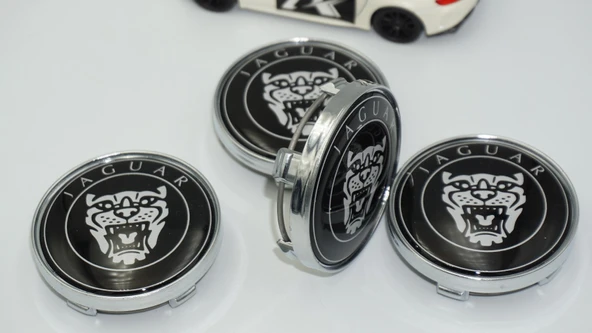 DK Tuning Jaguar Panter Siyah Jant Göbeği Kapak Seti 60mm - 3