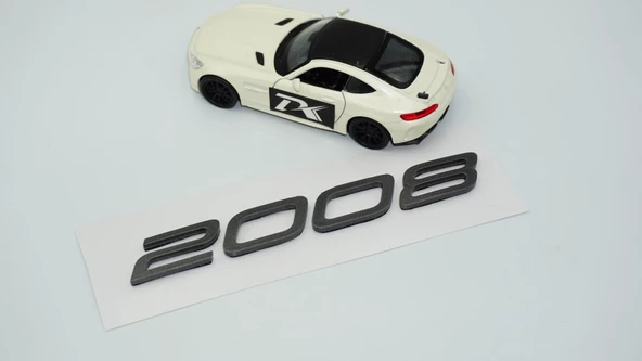 DK Tuning Peugeot Yeni 2008 Bagaj 3M 3D Koyu Gri ABS Yazı Logo - Resim 4