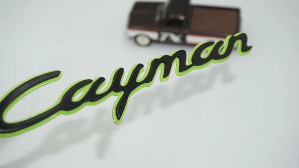 DK Tuning Porsche Cayman Yeşil Siyah ABS Yazı Logo Arma ürün görseli