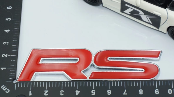 DK Tuning RS Kırmızı Metal Bagaj Yazı Logo Amblem Honda İle Uyumlu - 4