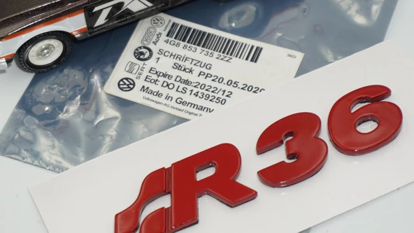 DK Tuning Volkswagen Passat R36 Kırmızı Bagaj Yazı Arma - Resim 5