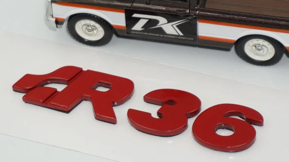 DK Tuning Volkswagen Passat R36 Kırmızı Bagaj Yazı Arma - Resim 4