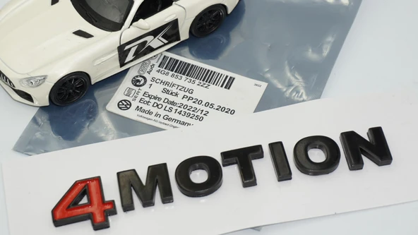 DK Tuning 4 Motion Bagaj Siyah ABS Logo Yazı Volkswagen İle Uyumlu - 5