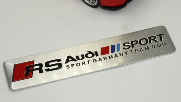DK Tuning Audi RS Sport Krom Metal Body Plaka 3M Logo Amblem - 4