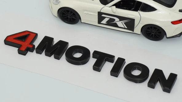 DK Tuning 4 Motion Bagaj Siyah ABS Logo Yazı Volkswagen İle Uyumlu - 4