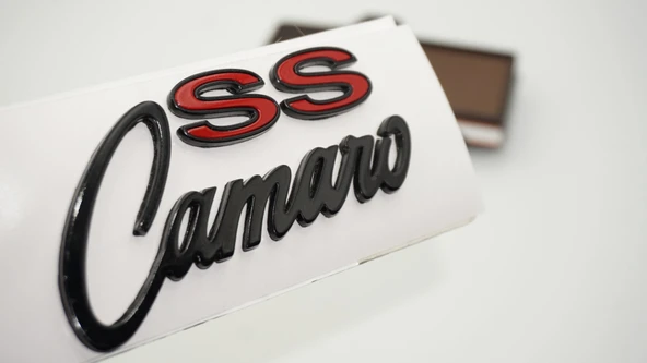 DK Tuning SS Camaro Siyah Kırmızı Yazı Logo Arma Chevrolet ile Uyumlu ürün görseli