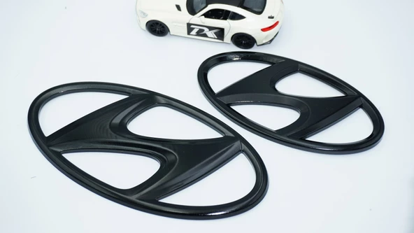 DK Tuning i20 N Line Siyah Kaput Bagaj Logo Seti Hyundai İle Uyumlu - Resim 2