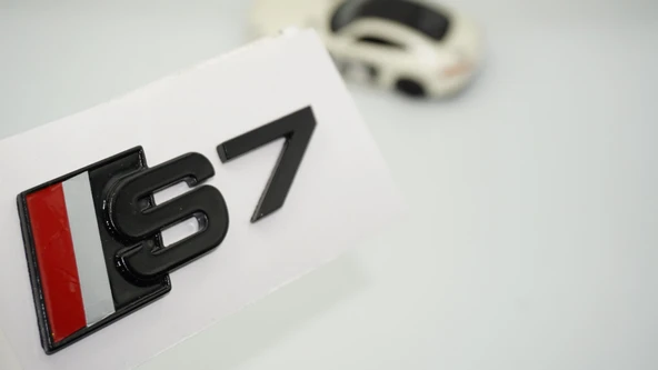 DK Tuning S7 Siyah Gri Kırmızı 3M Bagaj Logo Audi İle Uyumlu ürün görseli 1