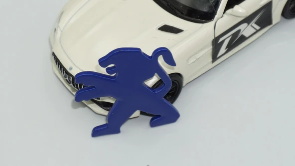 DK Tuning Direksiyon Mavi Logo Amblem Arma Peugeot ile Uyumlu - Resim 4