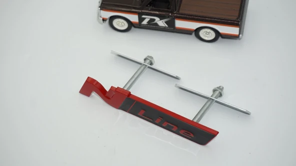 DK Tuning Hyundai N Line Ön Panjur Kırmızı Metal Logo Amblem Arma - Resim 4