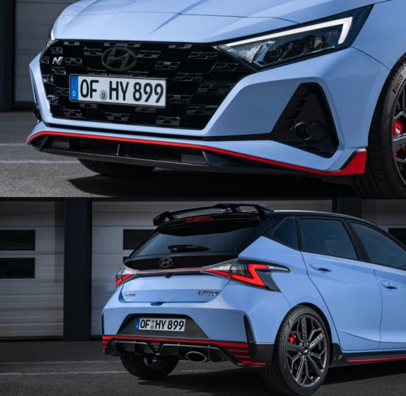 DK Tuning i20 N Line Siyah Kaput Bagaj Logo Seti Hyundai İle Uyumlu - Resim 3