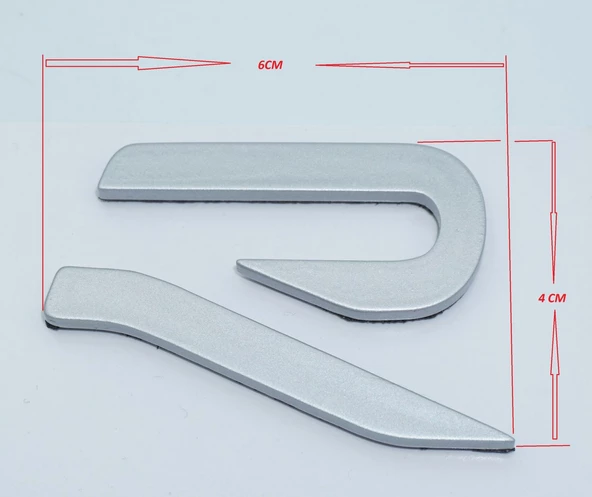 DK Tuning R Line Yeni Nesil Bagaj Gri Logo Arma Volkswagen İle Uyumlu - 2