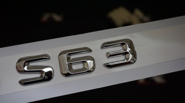 S 63 Bagaj Krom Metal 3M 3D Yazı Logo