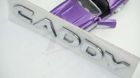 Volkswagen Caddy Bagaj Krom ABS 3M 3D Yazı Logo Amblem - 4