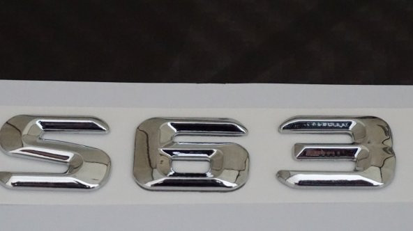 S 63 Bagaj Krom Metal 3M 3D Yazı Logo - 4