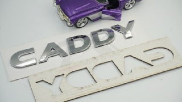 Volkswagen Caddy Bagaj Krom ABS 3M 3D Yazı Logo Amblem - 6