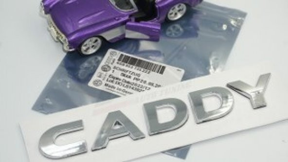 Volkswagen Caddy Bagaj Krom ABS 3M 3D Yazı Logo Amblem - 7