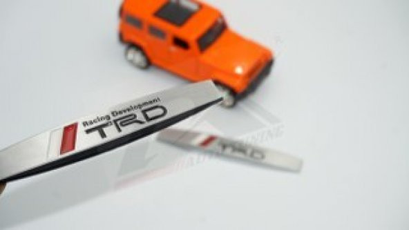 Toyota TRD Logo Yan Çamurluk 3M 3D Krom Metal Logo Amblem