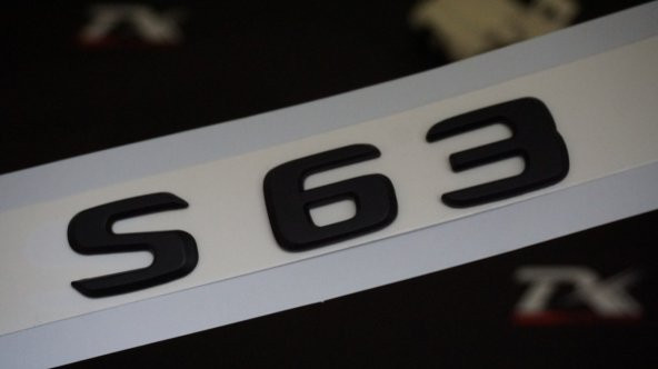 S63 Bagaj Yazı Logo Mat Siyah Renk OEM Ürün
