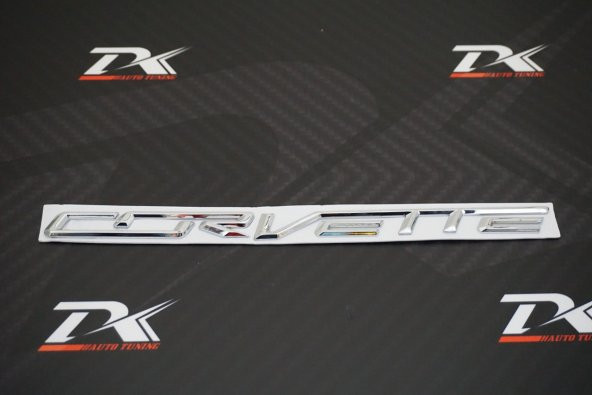 Chevrolet Corvette Bagaj Krom Metal 3M 3D Yazı Logo Arma - 4