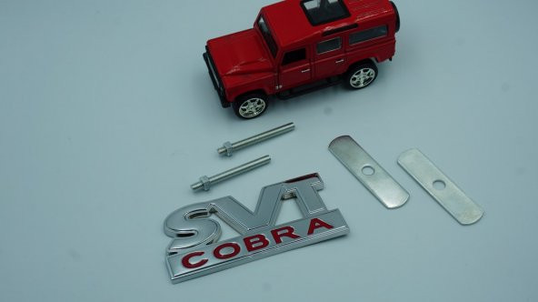 Ford Mustang Shelby SVT Cobra Vidalı Krom Metal 3D Logo Am - 3