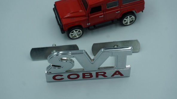 Ford Mustang Shelby SVT Cobra Vidalı Krom Metal 3D Logo Am - 5
