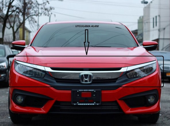 Honda Civic 10.Nesil Logo Hazneli 2016 2019 Modeller Ön Panjur AB