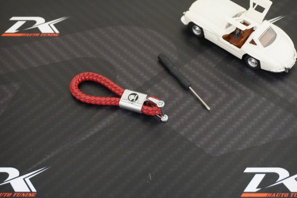 Skoda Logo Stil Hasır Desen Anahtarlık - 4