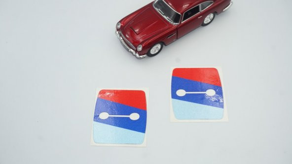 Bmw M Colours 3M Kapı Kilidi Sticker Logo 4 Lü Set - 2