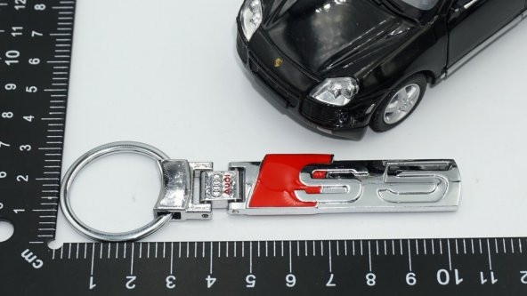 Audi S5 Logo Çift Yön Krom Metal Stil Anahtarlık - Resim 6